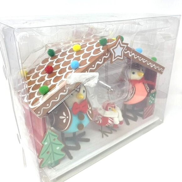 Target Wondershop Featherly Friends Gingerbread House Family Trio Holiday Decor - Picture 3 of 16